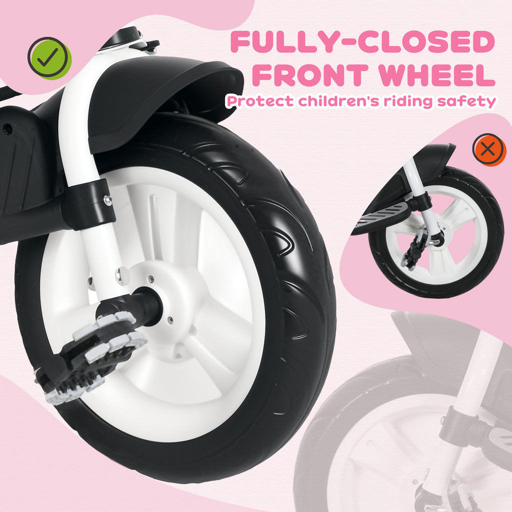 6 in 1 Kids Trike with Parent Handle, Canopy, 5-point Safety Belt, Storage, Footrest, Brake, for 1-5 Years