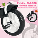 6 in 1 Kids Trike with Parent Handle, Canopy, 5-point Safety Belt, Storage, Footrest, Brake, for 1-5 Years