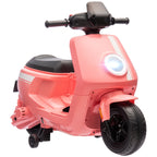 6V Ride on Motorbike, Kids Electric Motorbike w/ Headlights, Music, Training Wheels, for Ages 18-36 Months