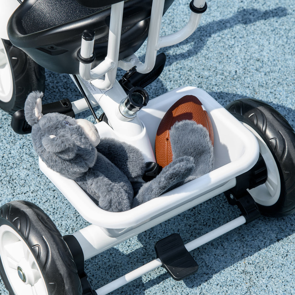 6 in 1 Tricycle for Kids with 5-point harness straps, Removable Canopy