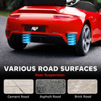 Kids Electric Car, 12V Licensed RUF GT Ride on Car with Suspension, Remote Control, Music, for 3-5 Years