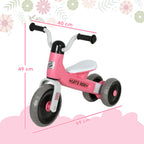 Toddler Balance Bike with No Pedal, 3 Silence Wheels for 12-36 Months Boys and Girls, Indoor Outdoor, Pink
