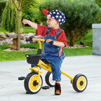 Kids Trike, Tricycle, with Adjustable Seat, Basket, Bell, for Ages 2-5 Years