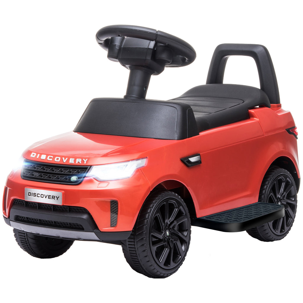 2-in-1 Land Rover Licensed 6V Kids Electric Ride On Car, Sliding Car w/ Headlights, Music, for 18-60 Months