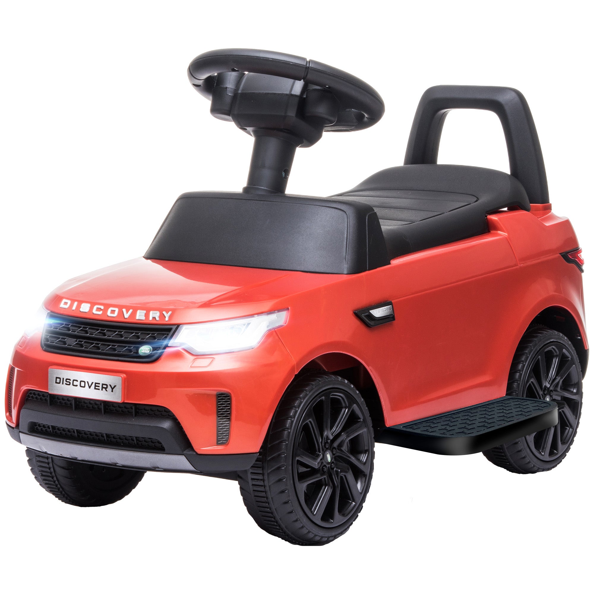 2-in-1 Land Rover Licensed 6V Kids Electric Ride On Car, Sliding Car w/ Headlights, Music, for 18-60 Months