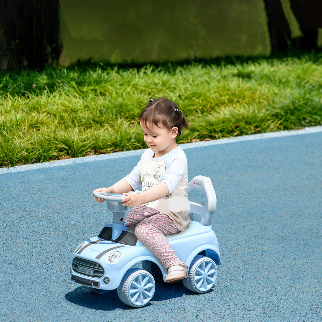Foot To Floor Ride On Car Sliding Car w/ Air Horn, Anti-Over-Backwards, 18 to 36 Months