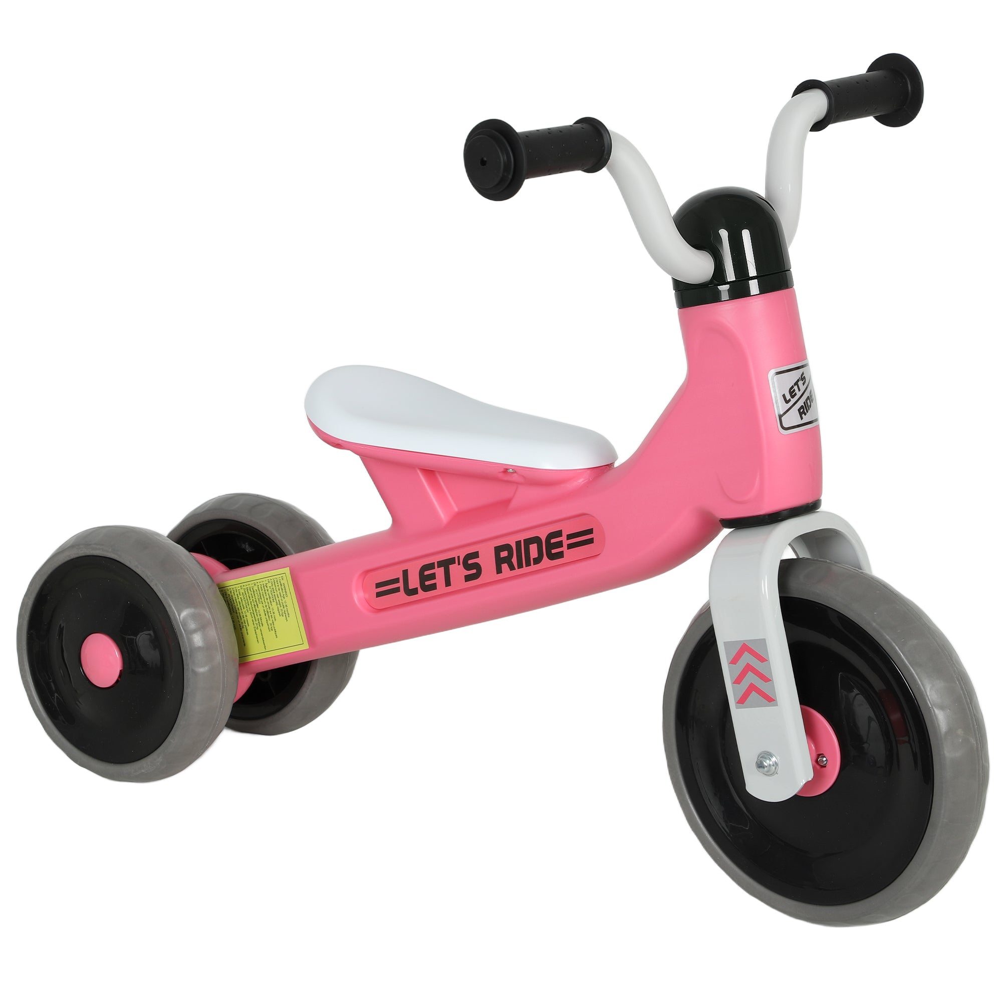 Toddler Balance Bike with No Pedal, 3 Silence Wheels for 12-36 Months Boys and Girls, Indoor Outdoor, Pink
