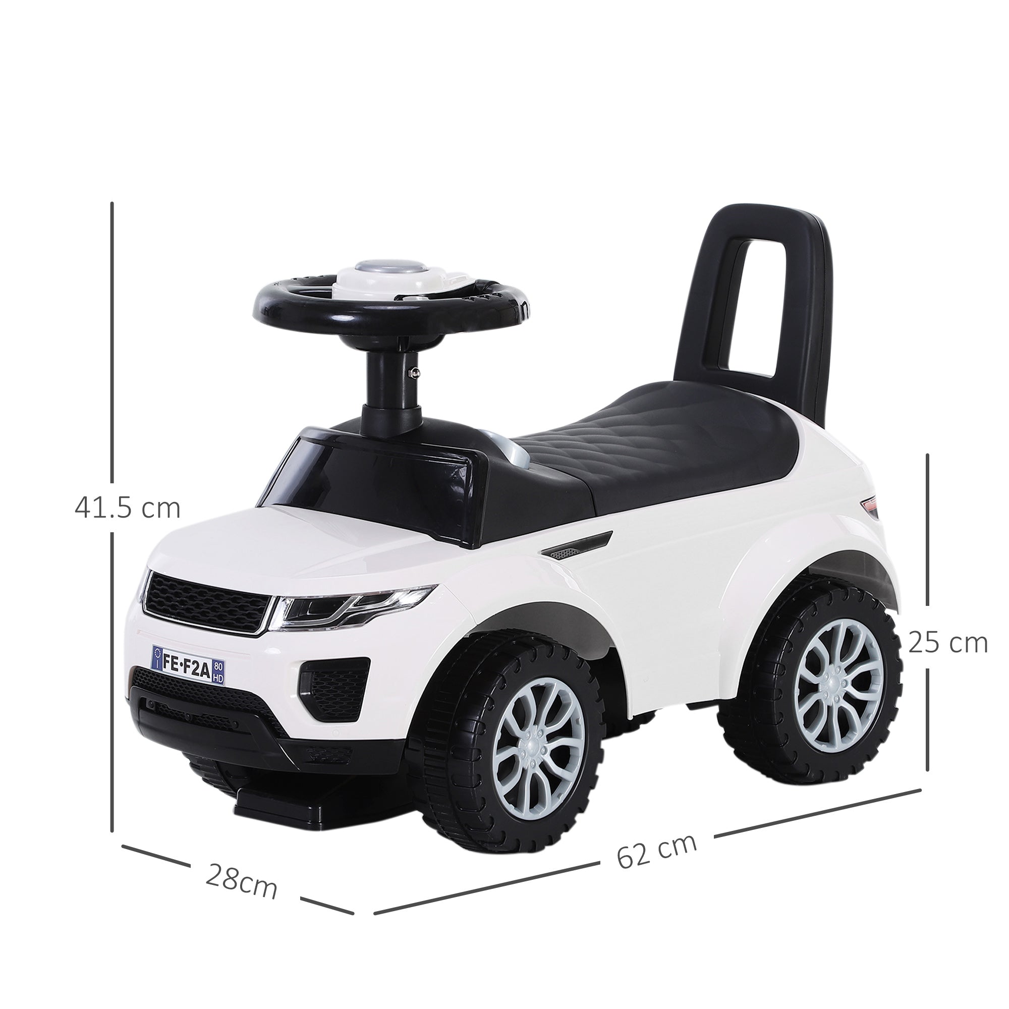3-in-1 Ride On Car Foot To Floor Slider Toddler w/ Horn Steering Wheel NO POWER Manual Under Seat Storage Safe Design for 1-3 Year Old
