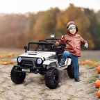 12V Battery Powered Kids Ride-On Car, Electric Truck w/ Spring Suspension, Remote, Music, Horn, Lights