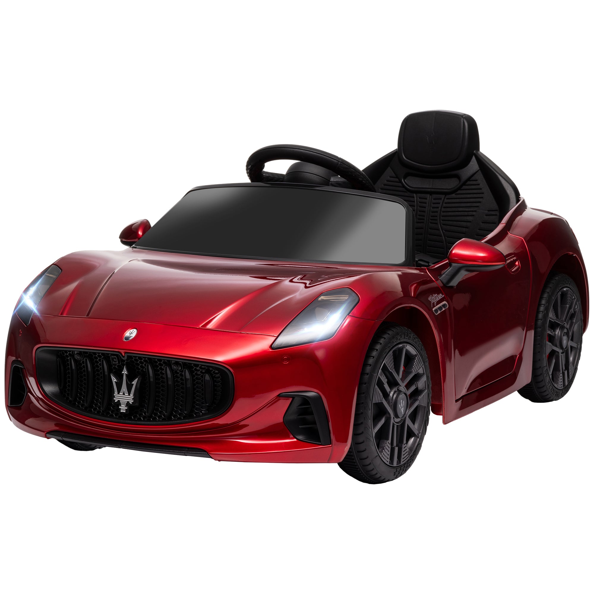 12V Maserati Gran Turismo Folgore Lincesed Kids Electric Car with Remote Control, Soft Start, Wine