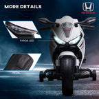 6V Honda Licensed Kids Motorcycle w/ Music, Training Wheels