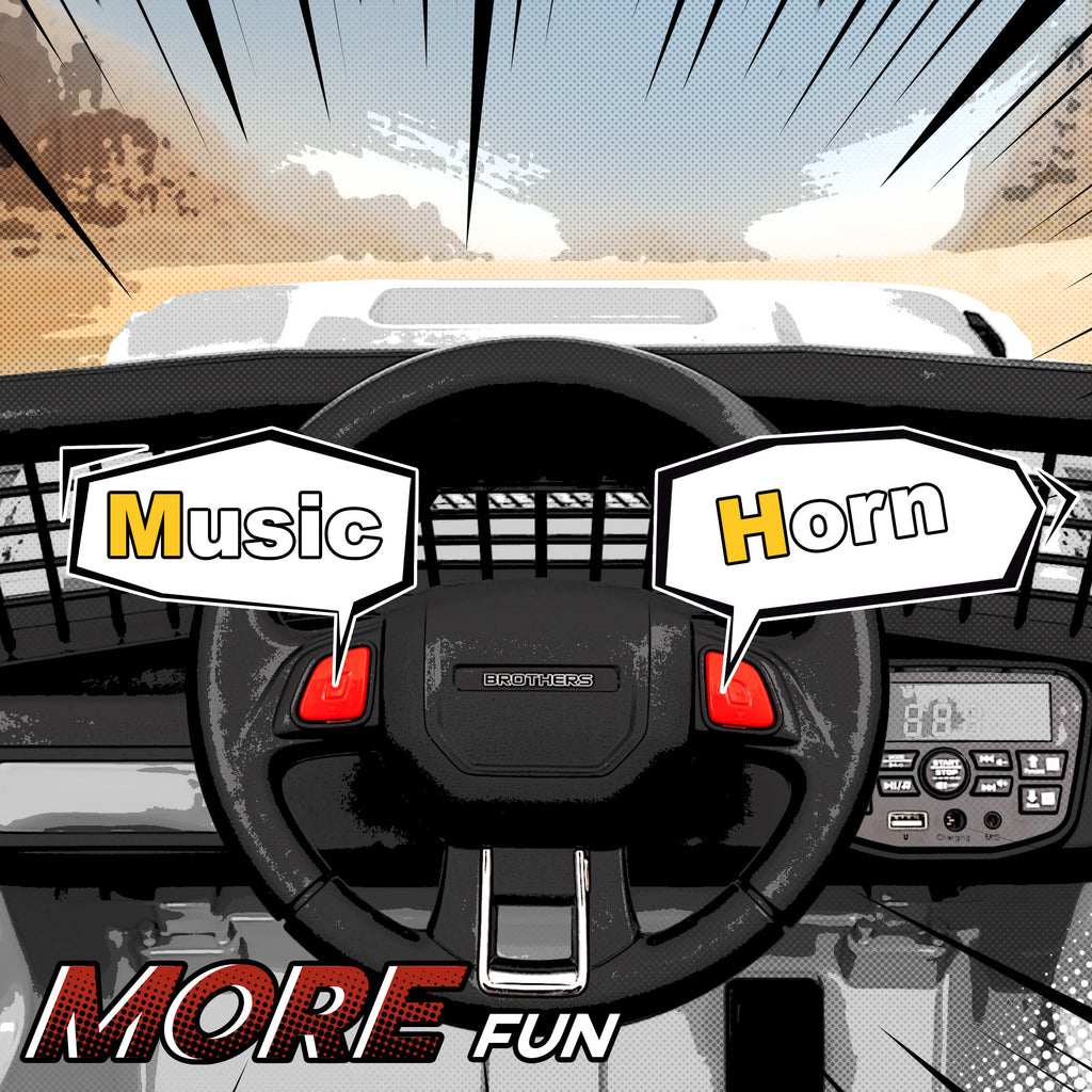 12V Battery Powered Kids Ride-On Car, Electric Truck w/ Spring Suspension, Remote, Music, Horn, Lights