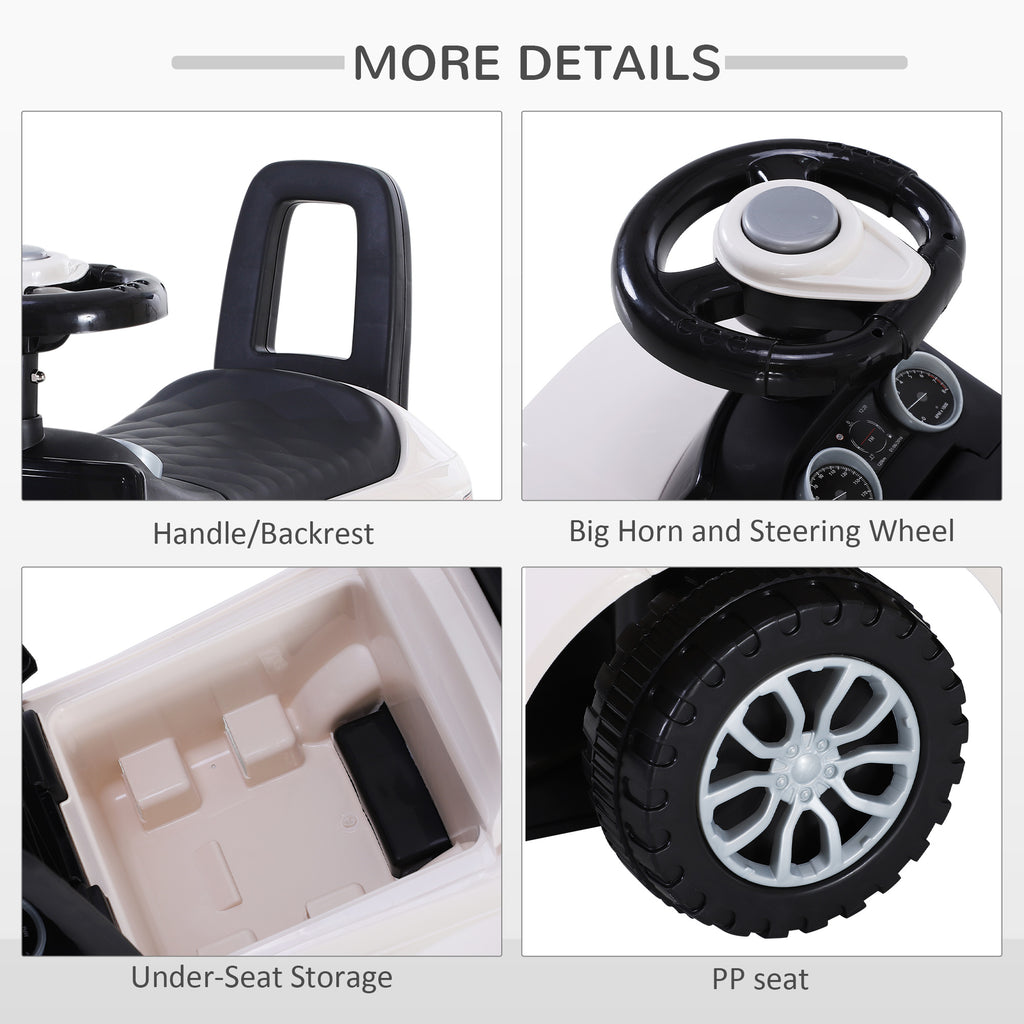 3-in-1 Ride On Car Foot To Floor Slider Toddler w/ Horn Steering Wheel NO POWER Manual Under Seat Storage Safe Design for 1-3 Year Old