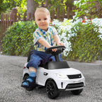 2-in-1 Land Rover Licensed 6V Kids Electric Ride On Car, Sliding Car w/ Headlights, Music, for 18-60 Months