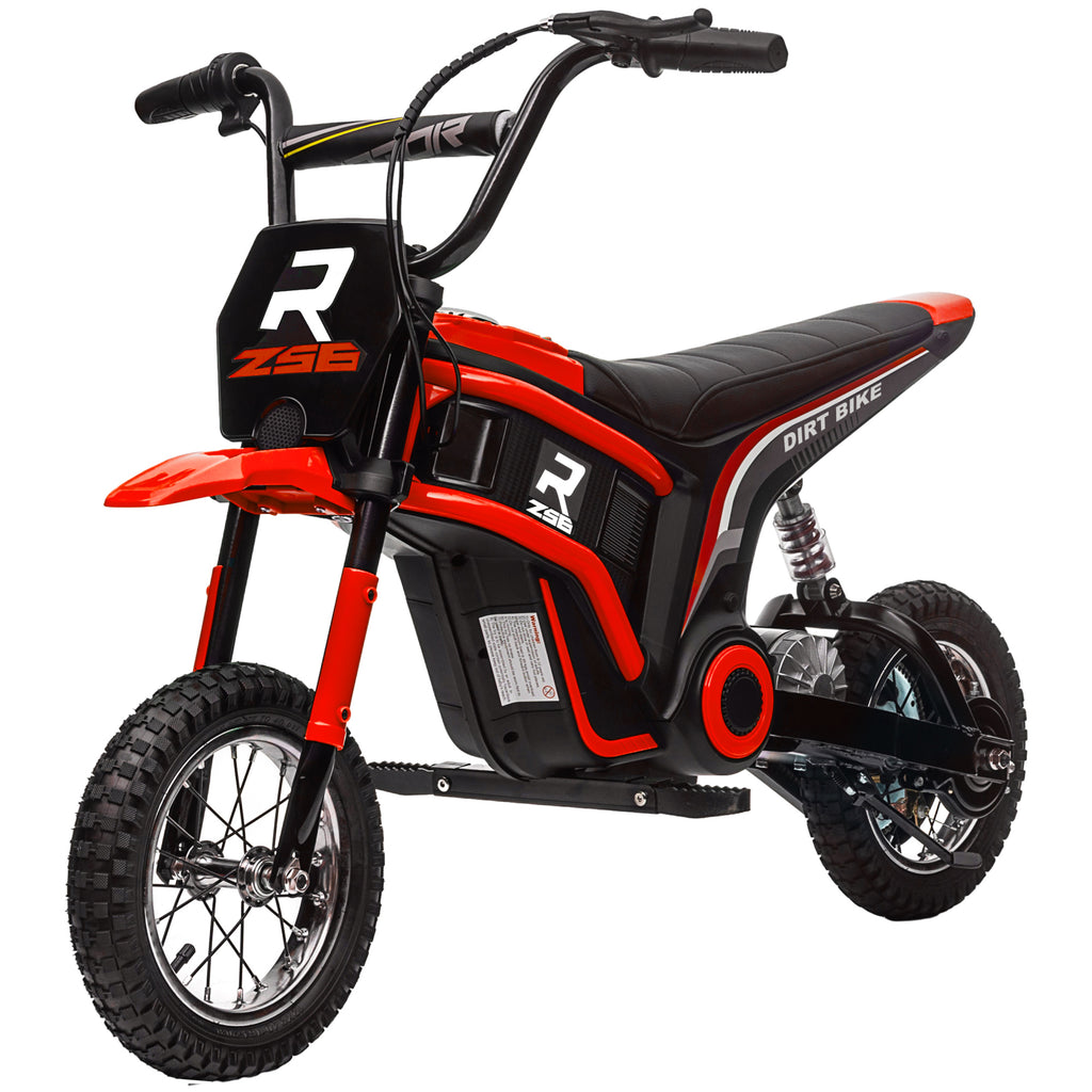 24V Electric Motorbike with Twist Grip Throttle, Music, Horn, 12" Pneumatic Tyres, 16km/h Max Speed