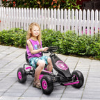 Kids Pedal Go Kart, with Adjustable Seat, Inflatable Tyres