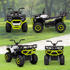 12V Kids Electric Ride on ATV, Battery-Powered Quad Bike w/ Spring Suspension, Forward Backward, Storage Basket