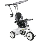 6 in 1 Tricycle for Kids with 5-point harness straps, Removable Canopy