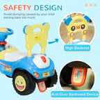 Foot to Floor oddler Ride on Toy w/ Music, Light, Horn, Under Seat Storage, Anti-Over-Backwards Device