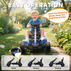 Pedal Go Kart for Kids Aged 3-6 Years, with Freewheel System, Brake, EVA Anti-Slip Wheels