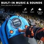 24V Electric Motorbike with Twist Grip Throttle, Music, Horn, 12" Pneumatic Tyres, 16km/h Max Speed