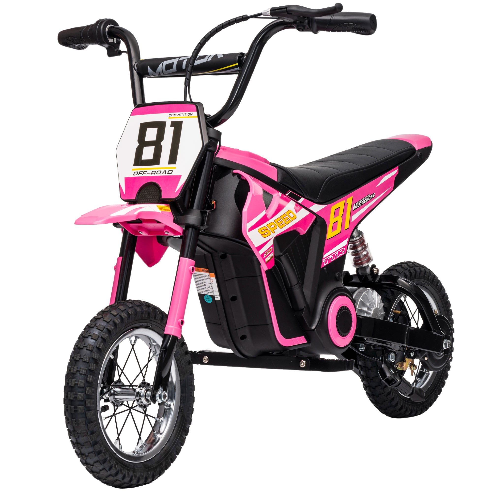 Kids Electric Motorbike, 24V Ride On Motorcycle with 3 Speeds and Rear Suspension, Dirt Bike for 8-12 Years Old