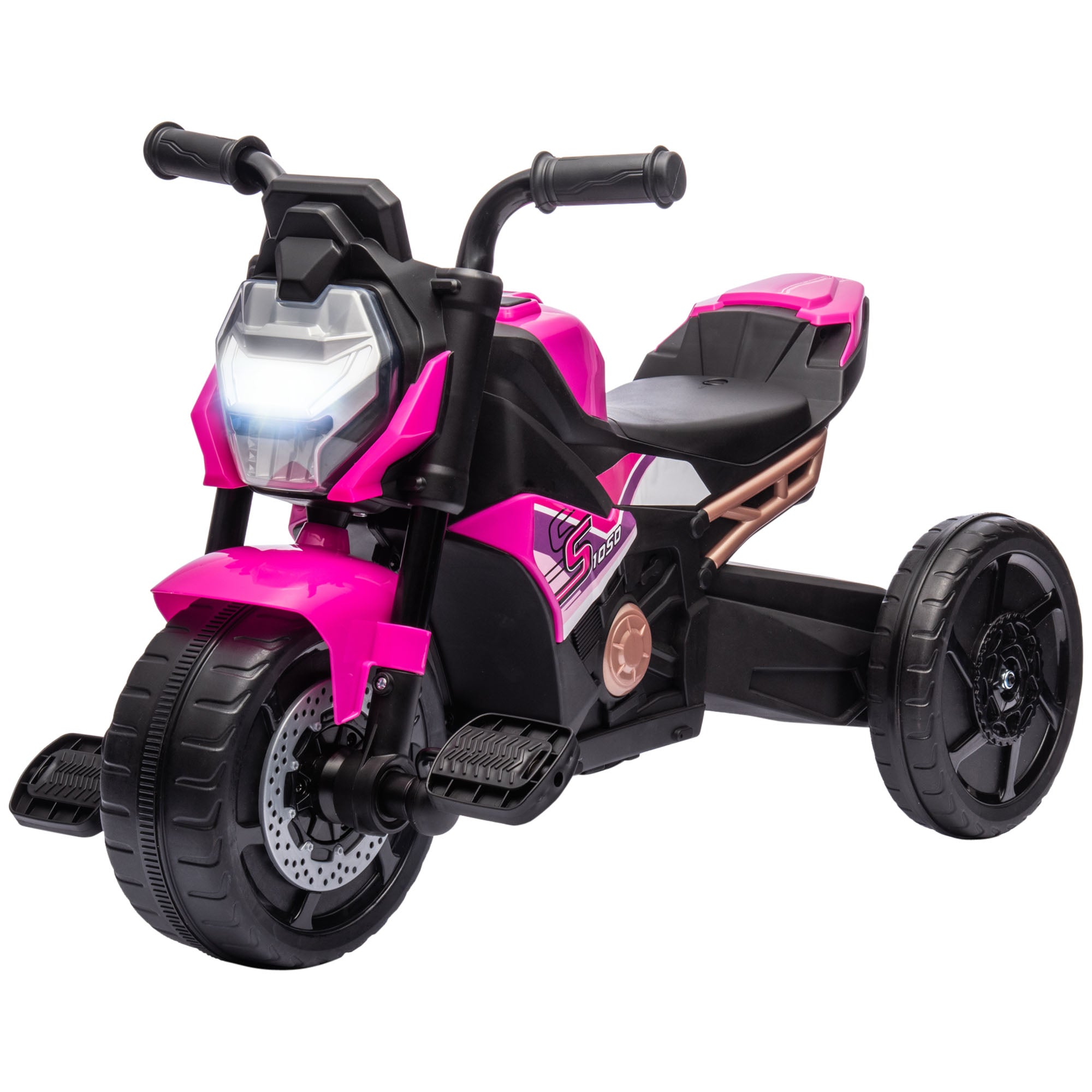 Motorcycle Design, 3 in 1 Toddler Trike, Sliding Car, Balance Bike with Headlight, Music, Horn
