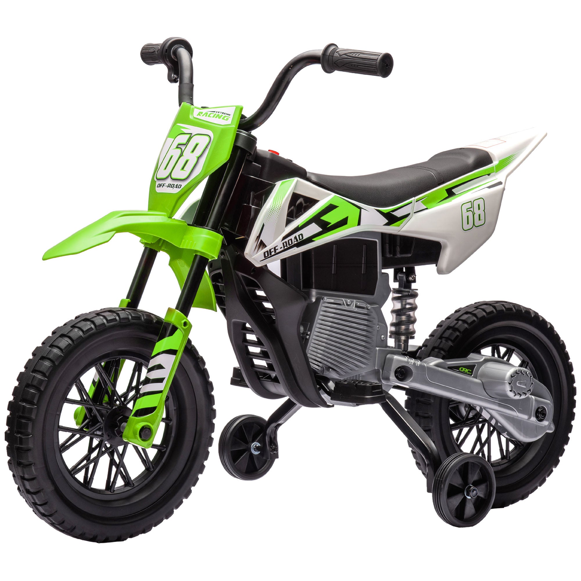 12V Kids Electric Motorbike, Kids Electric Ride on motorcycle w/ Twist Grip Throttle, Training Wheels