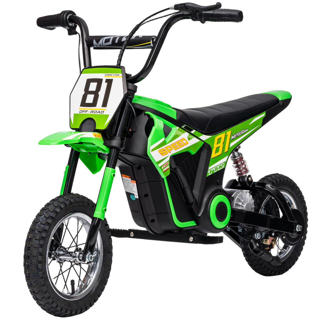 Kids Electric Motorbike, 24V Ride On Motorcycle with 3 Speeds and Rear Suspension, Dirt Bike for 8-12 Years Old