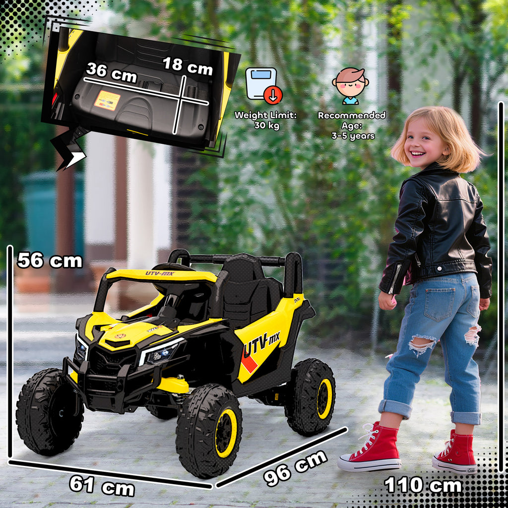 12V Kids Ride On Car with Remote Control, Kids Electric Car with Suspension System, Music, for Kids 3-5 Years
