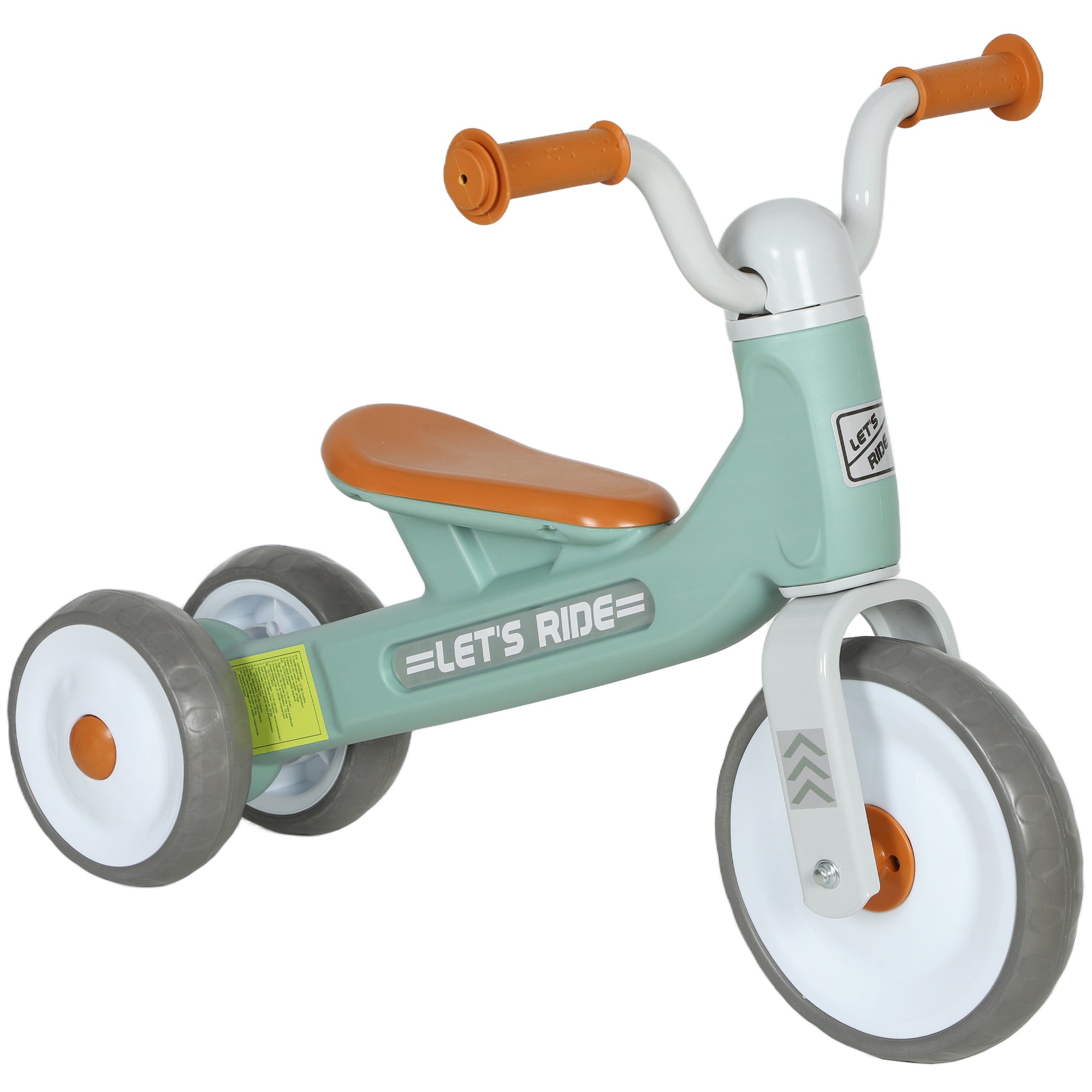 Toddler Balance Bike with No Pedal, 3 Silence Wheels for 12-36 Months Boys and Girls, Indoor Outdoor, Green