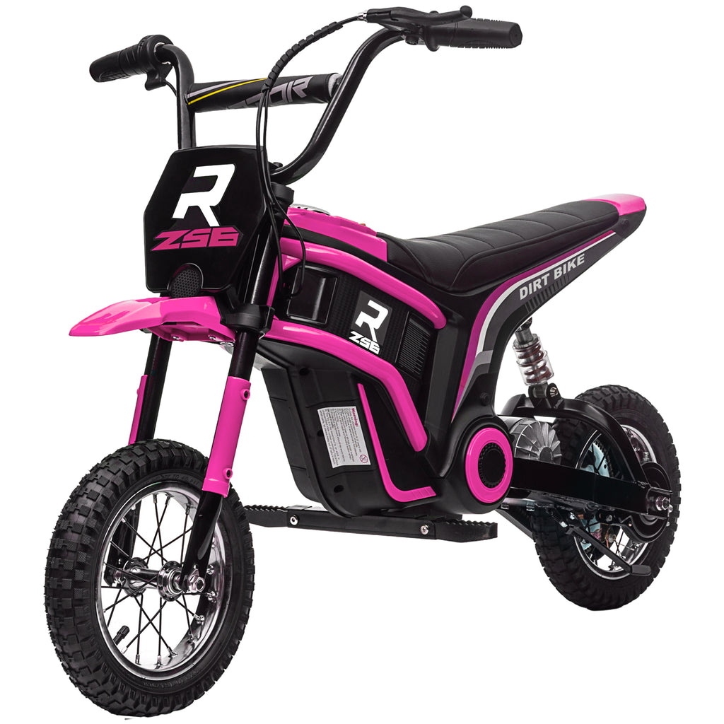 24V Electric Motorbike with Twist Grip Throttle, Music, Horn, 12" Pneumatic Tyres, 16km/h Max Speed