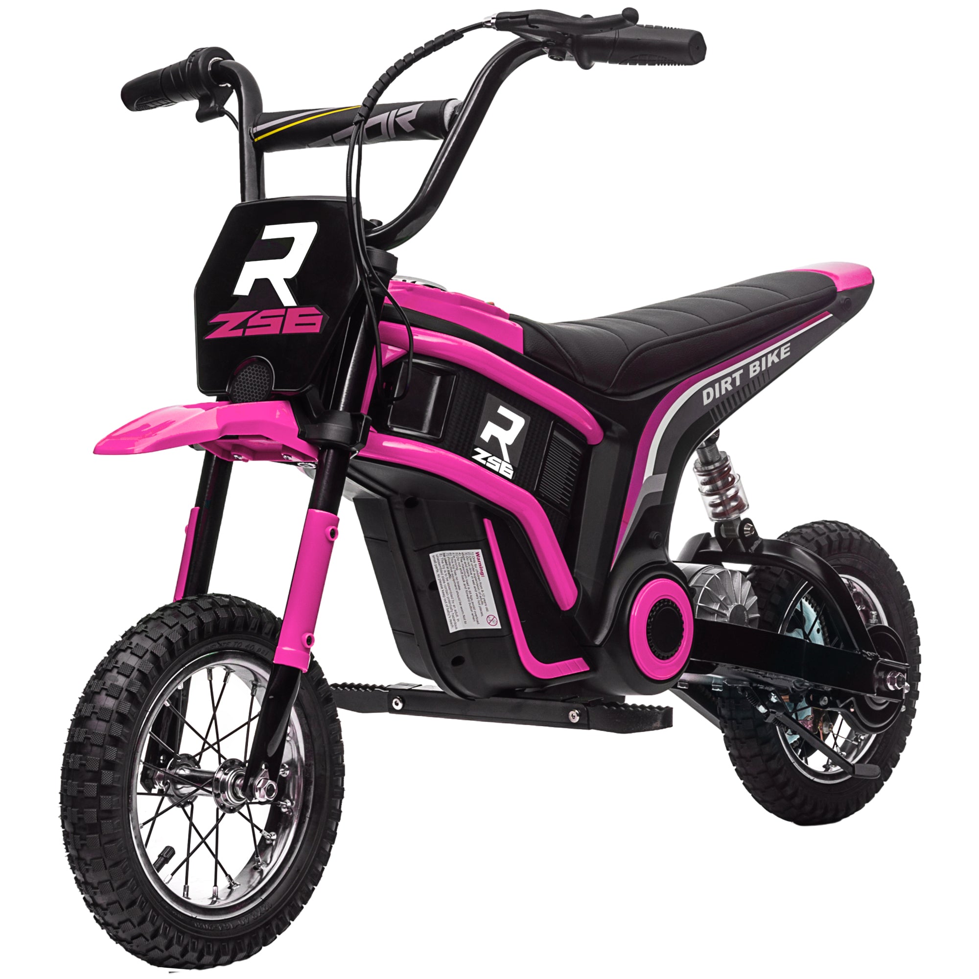 24V Electric Motorbike with Twist Grip Throttle, Music, Horn, 12" Pneumatic Tyres, 16km/h Max Speed