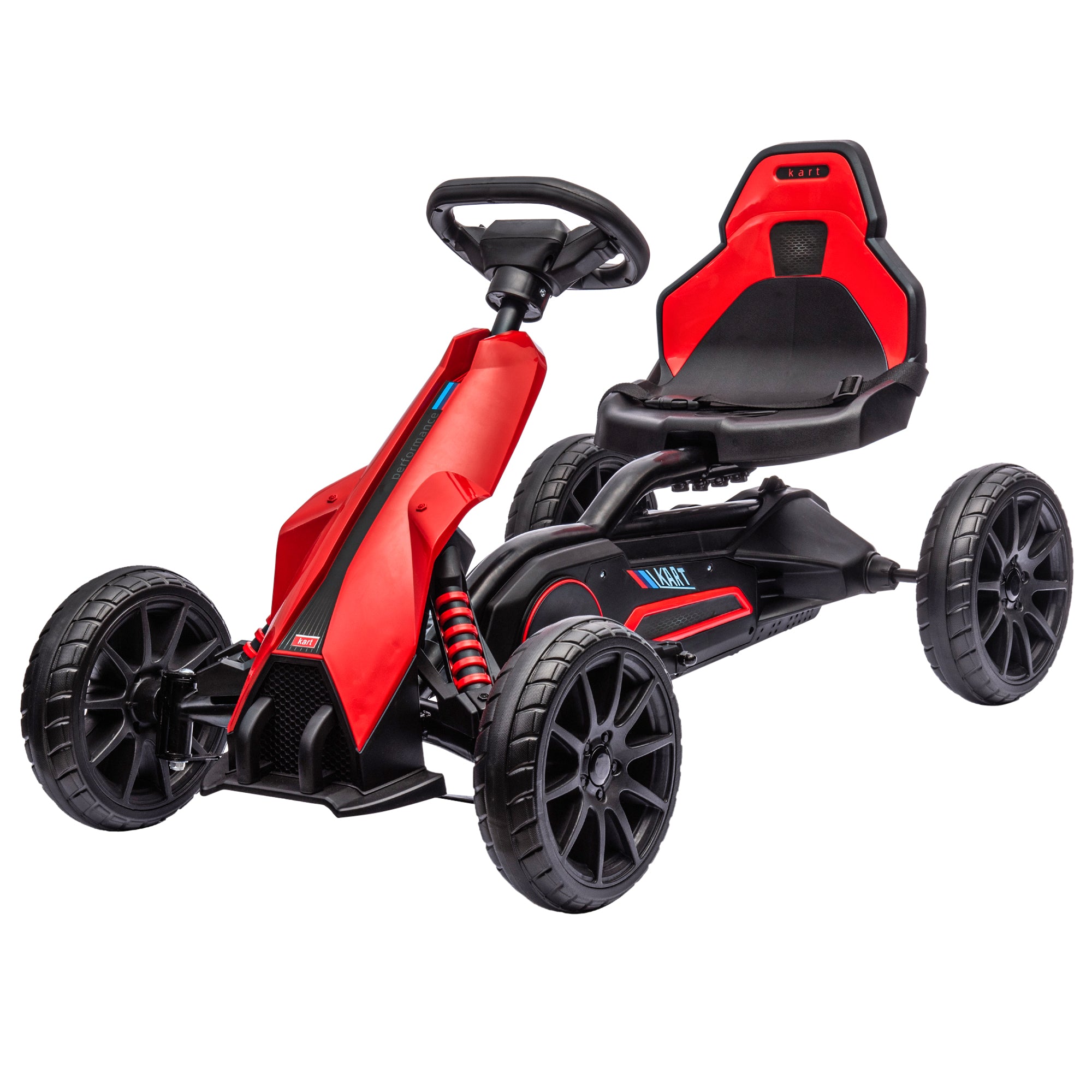 12V Electric Go-Kart for Kids, Ride-On Racing Go-Kart, with Forward and Reversing Functions, for Ages 3-8 Years