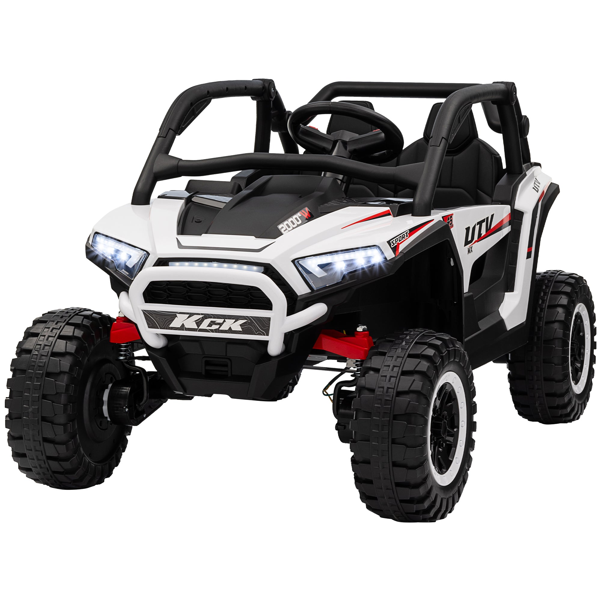 2 Seater 24V 7AH Ride on Truck, Battery Powered Electric Ride On Car w/ Remote, Suspension, 3 Speeds