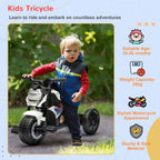 Motorcycle Design, 3 in 1 Toddler Trike, Sliding Car, Balance Bike with toy safety light, Music, Horn