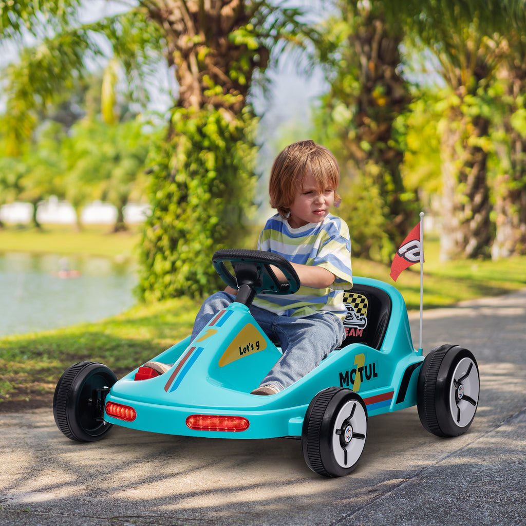 6V Electric Go Kart for Kids with Music, Light, Horn, for 3-5 Years