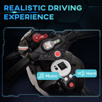 Kids Electric Motorcycle Ride-On Toy, with Three Wheels, Music, Horn, Lights