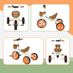 Kids Trike, Toddler Tricycle with Front Basket and EVA Wheels for Ages 2-5 Years, Indoor Outdoor for Boys Girls, Orange