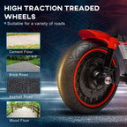 6v Electric Motorbike with Training Wheels, One-Button Start