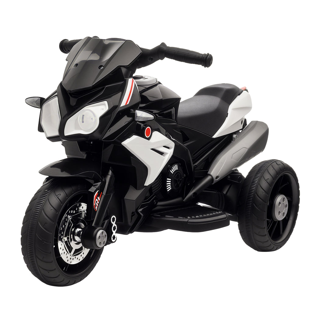 Kids Electric Motorcycle Ride-On Toy, with Three Wheels, Music, Horn, Lights