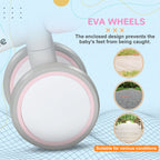 Kids Balance Bike for 1-3 Years Old with Adjustable Seat, Silent Wheels