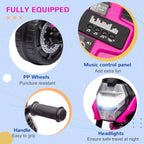 Motorcycle Design, 3 in 1 Toddler Trike, Sliding Car, Balance Bike with Headlight, Music, Horn