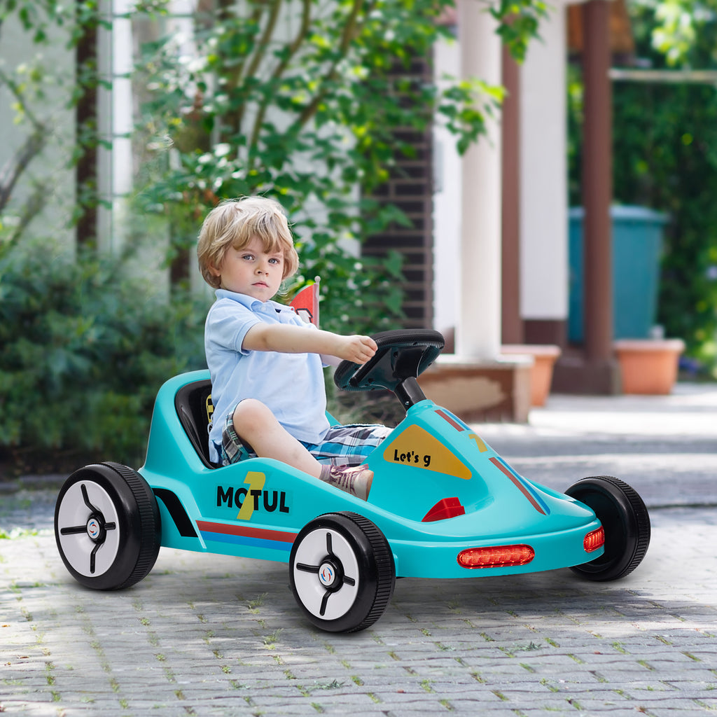 6V Electric Go Kart for Kids with Music, Light, Horn, for 3-5 Years