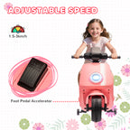 6V Ride on Motorbike, Kids Electric Motorbike w/ Headlights, Music, Training Wheels, for Ages 18-36 Months
