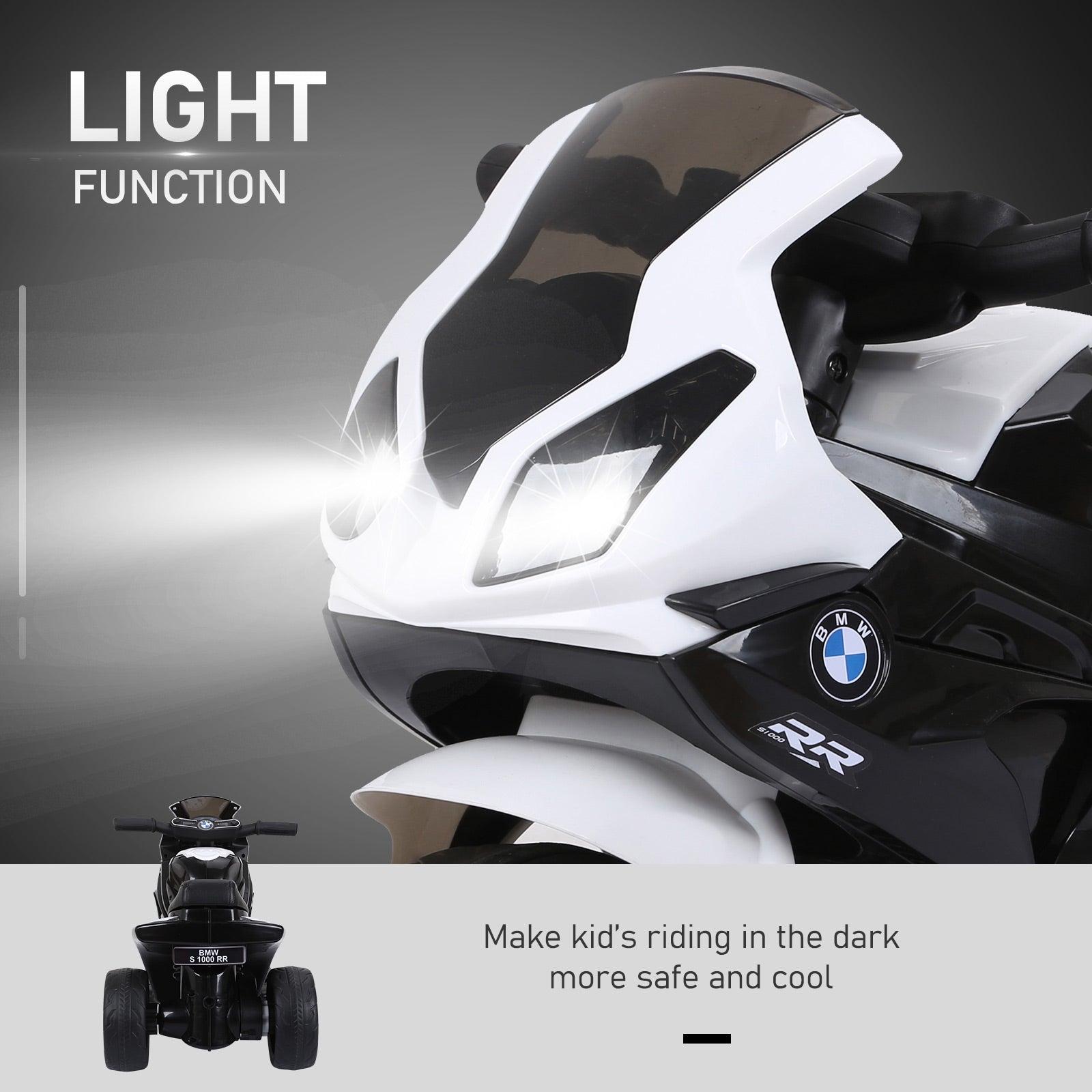 Electric Kids Ride on BMW Motorbike W/Headlights and Music, 6 V
