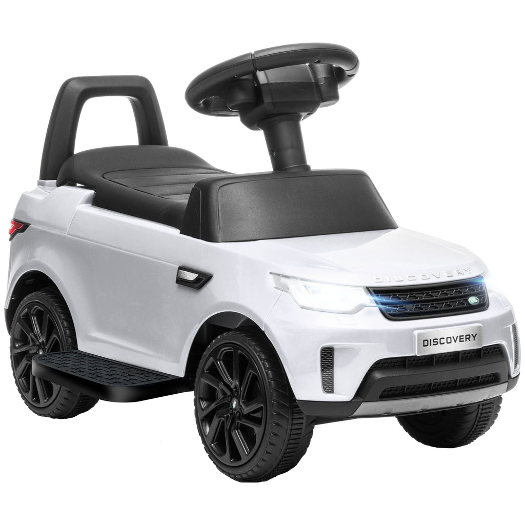 2-in-1 Land Rover Licensed 6V Kids Electric Ride On Car, Sliding Car w/ Headlights, Music, for 18-60 Months