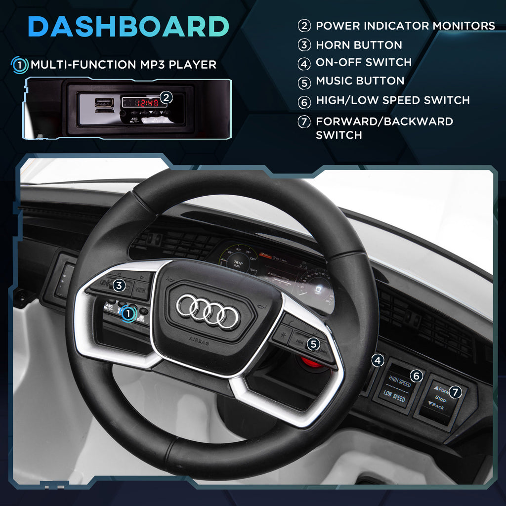 12V Kids Electric Ride-On Car, with Remote Control, Lights, Music, Horn