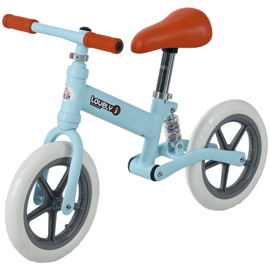 12" Kids Balance Bike No Pedal Bicycle EVA Tire Adjustable Seat Toddler Training Bike W/ Shock Absorber 2 - 5 Years Gift for Boys Girls