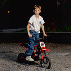 Kids Electric Motorbike, 24V Ride On Motorcycle with 3 Speeds and Rear Suspension, Dirt Bike for 8-12 Years Old